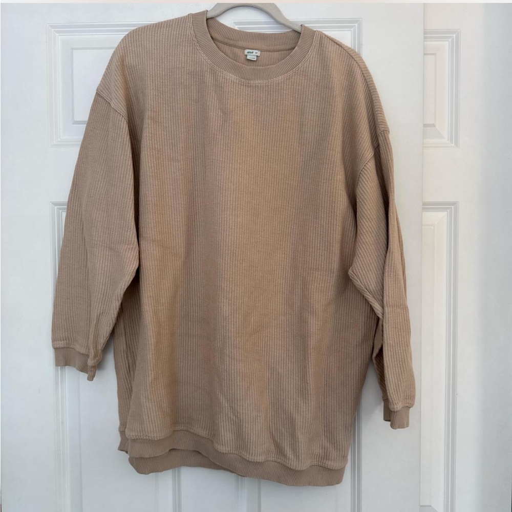 Aerie Men's Beige Crewneck Sweater